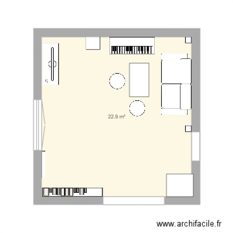 SALLE A MANGER ACTUELLE - Plan dessiné par COQUE90