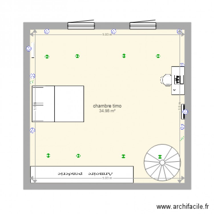 chambre timo. Plan de 0 pièce et 0 m2