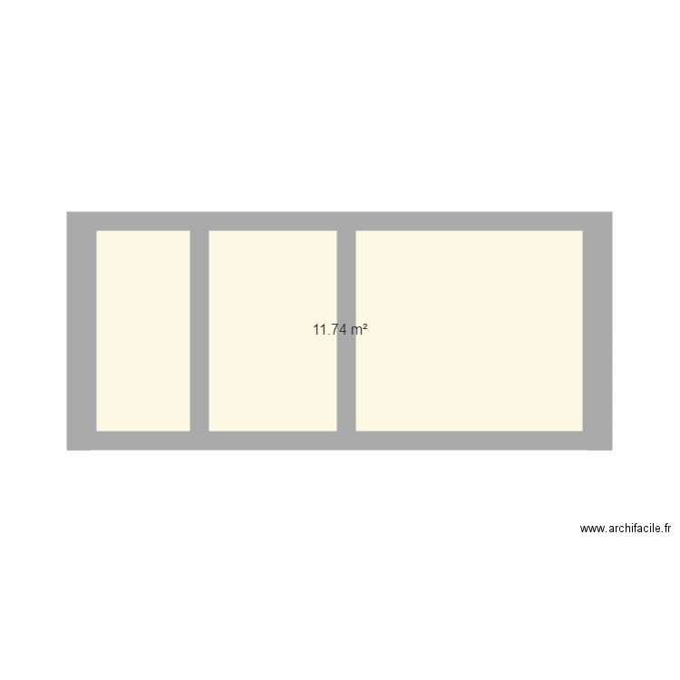 facade1. Plan de 1 pièce et 12 m2