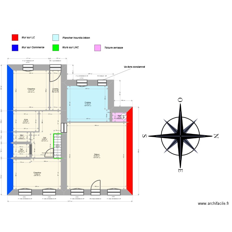 ML24016252. Plan de 11 pièces et 106 m2