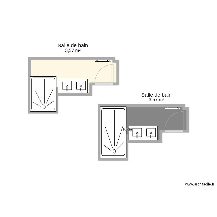 LE GOFF - Plan 2 pièces 7 m2 dessiné par qmbms