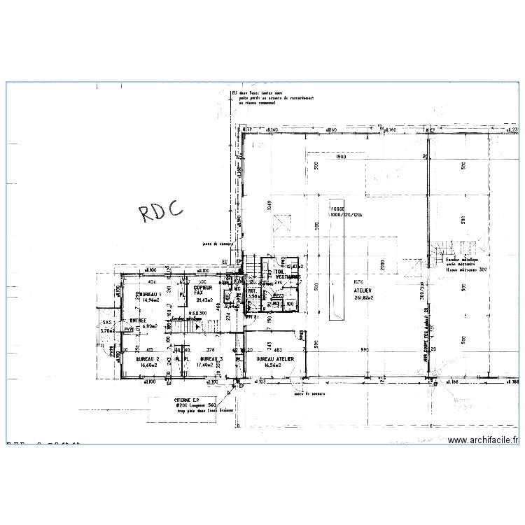 PELLEGRINI SAS INTERIEUR bureaux. Plan de 0 pièce et 0 m2