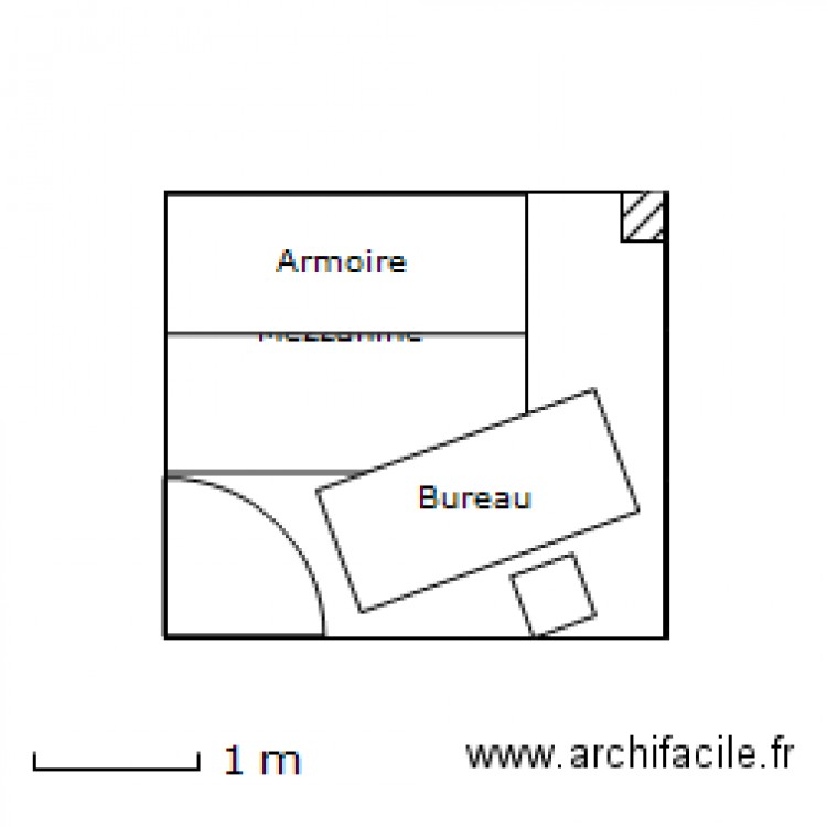 Bureau. Plan de 0 pièce et 0 m2