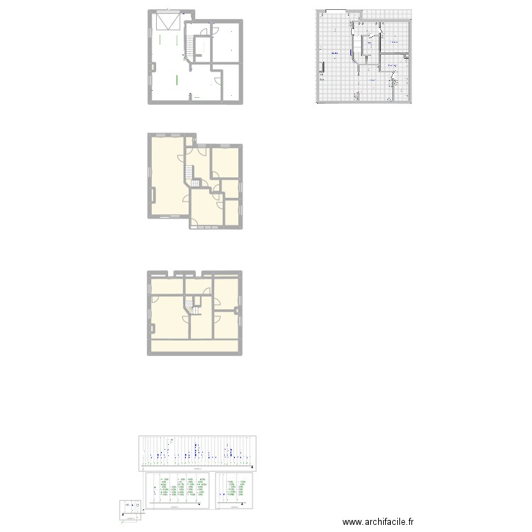 dujardin monique. Plan de 23 pièces et 281 m2