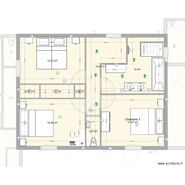 Mistral 2. Plan de 19 pièces et 192 m2