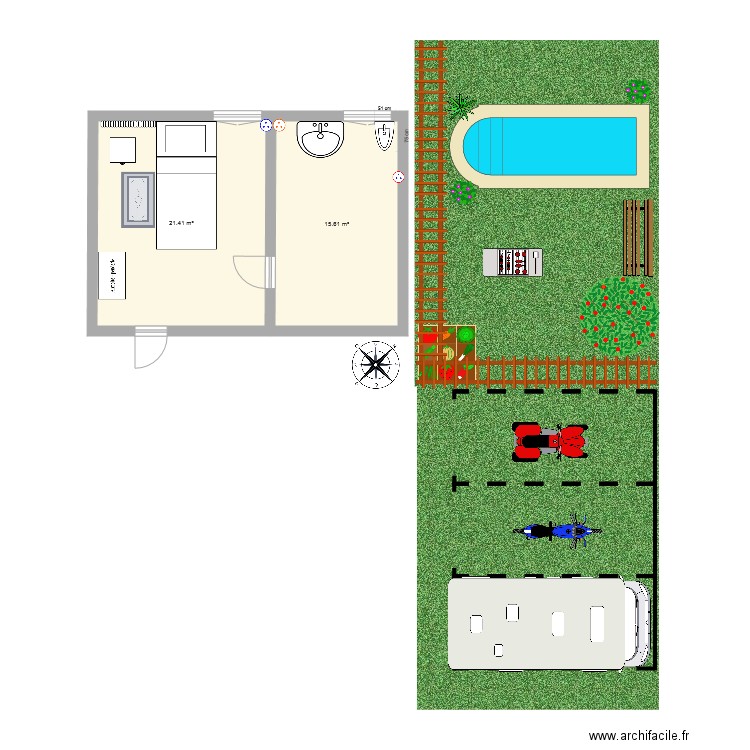 chambre personne agee. Plan de 0 pièce et 0 m2