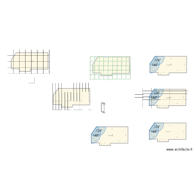 calepinage terrasse nord 2. Plan de 7 pièces et 75 m2