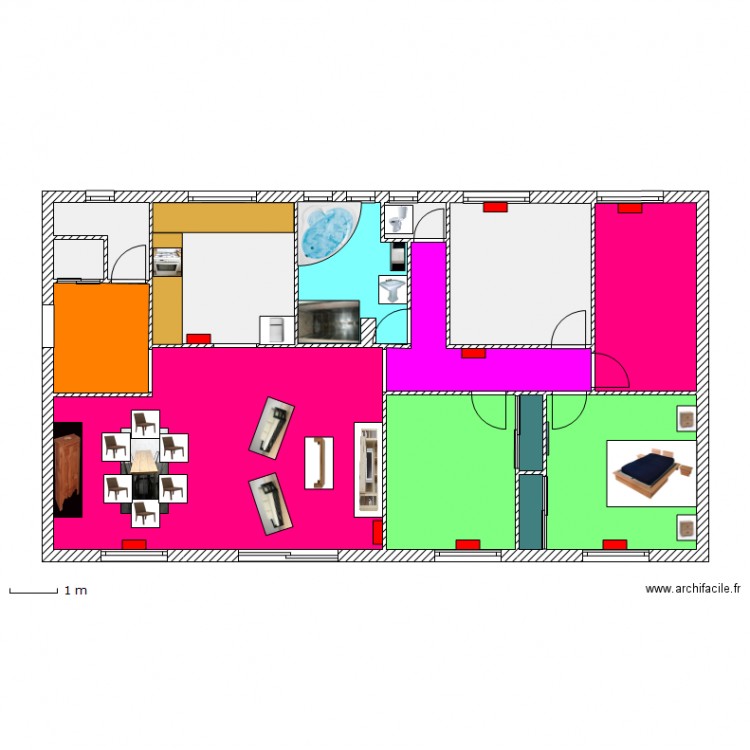 plan maison sdb objet 2. Plan de 0 pièce et 0 m2