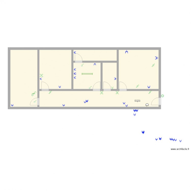 plano electrico. Plan de 0 pièce et 0 m2