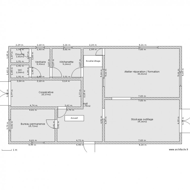 Conciergerie. Plan de 0 pièce et 0 m2