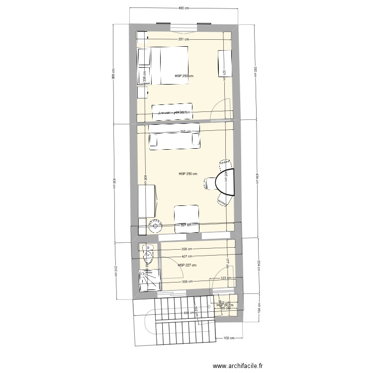 braia 2. Plan de 4 pièces et 33 m2