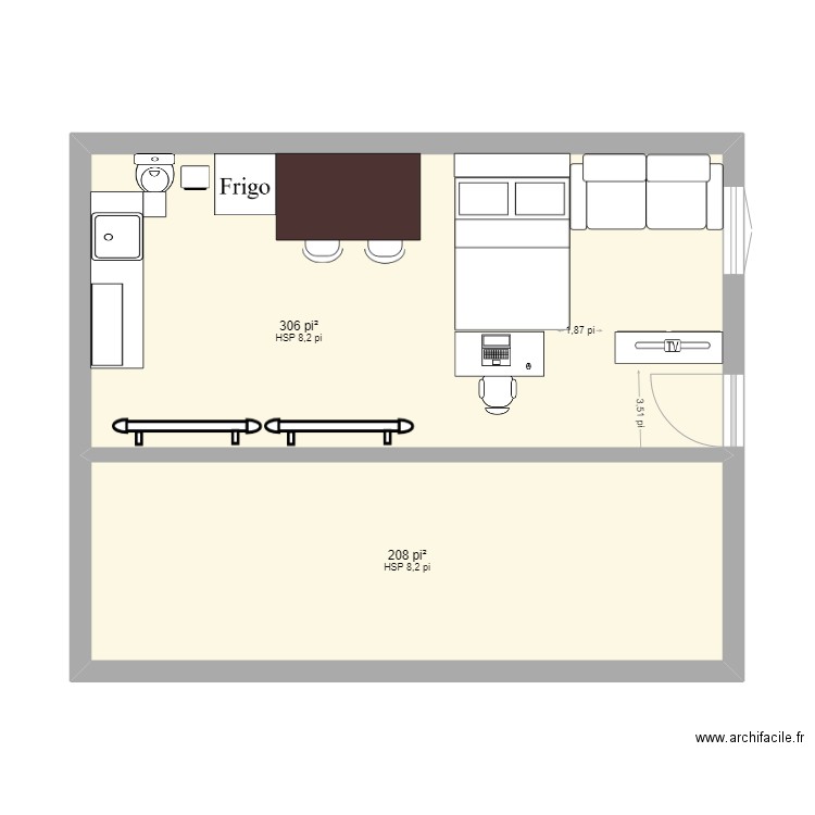 garage . Plan de 0 pièce et 0 m2