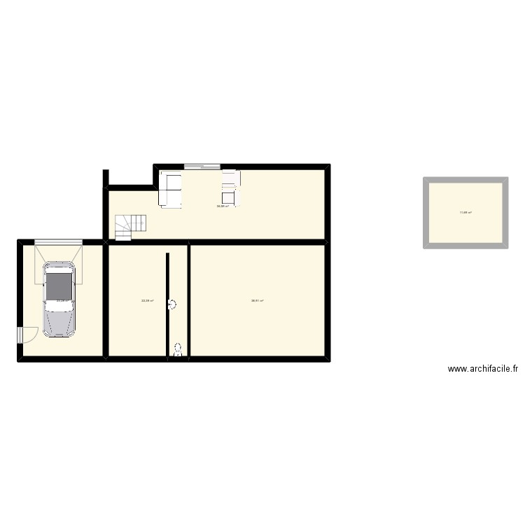 maison. Plan de 5 pièces et 133 m2