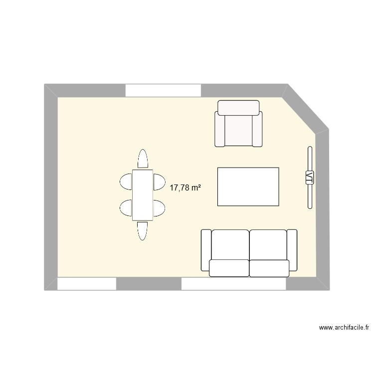 salo, . Plan de 1 pièce et 18 m2