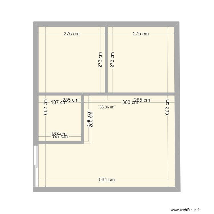 RUDDY 2024. Plan de 1 pièce et 36 m2