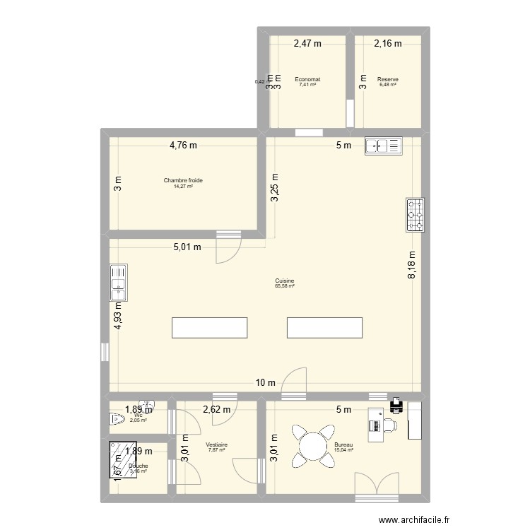 Labo 1. Plan de 9 pièces et 122 m2