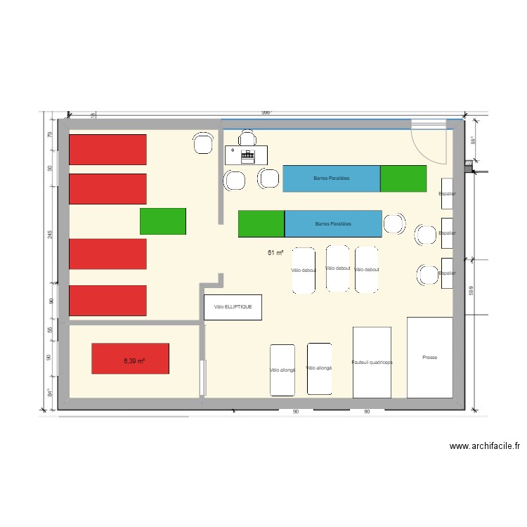 CAB BATIMENT C. Plan de 2 pièces et 67 m2