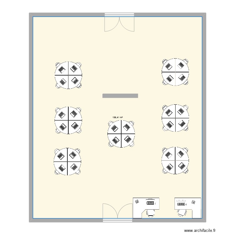 grand 5. Plan de 1 pièce et 156 m2