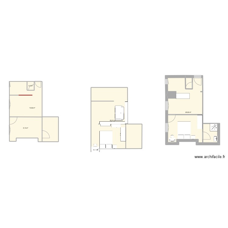 plan gare. Plan de 5 pièces et 82 m2