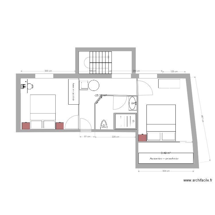 studio 151. Plan de 2 pièces et 8 m2