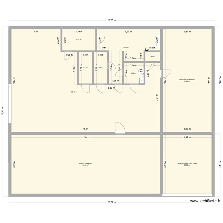 Ferme du somail Avant Travaux. Plan de 10 pièces et 323 m2