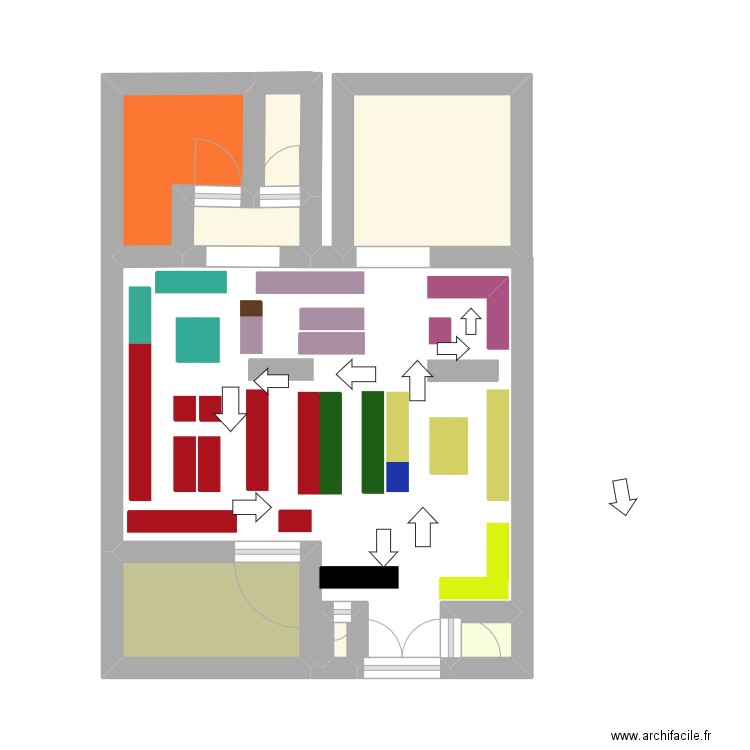 Animo depot . Plan de 7 pièces et 10 m2