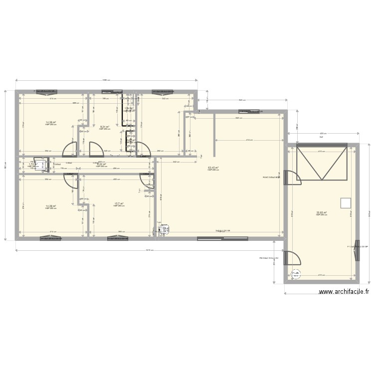 cau NEW. Plan de 10 pièces et 160 m2