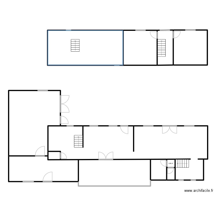 Pey - Lambert. Plan de 9 pièces et 171 m2