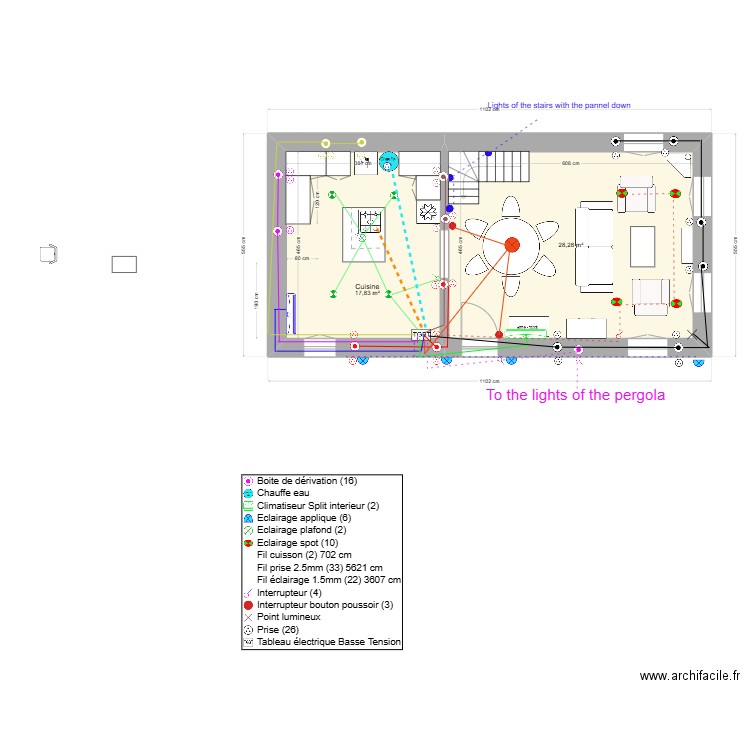 GRECE - CUISINE NEW - ELEC - 01-2025. Plan de 2 pièces et 46 m2