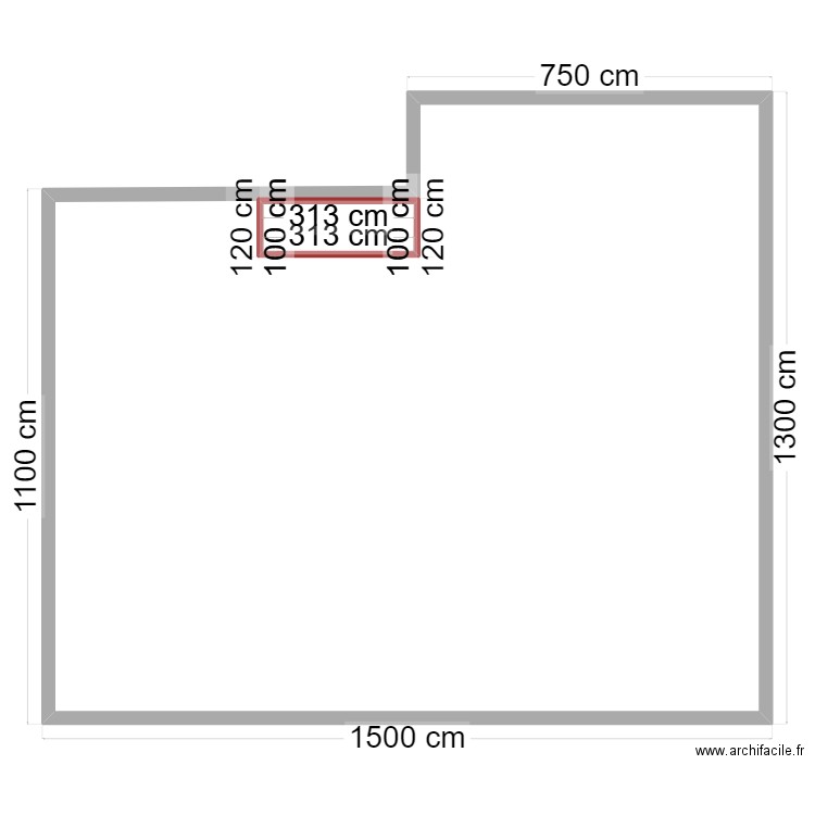 rampe d'accès PMR. Plan de 2 pièces et 170 m2