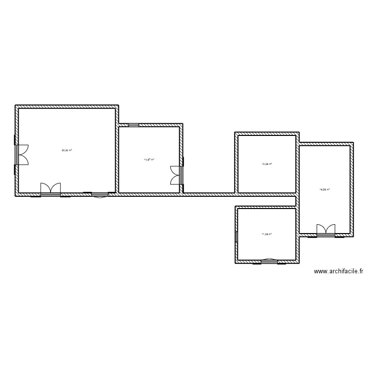 PLAN 2D. Plan de 9 pièces et 175 m2