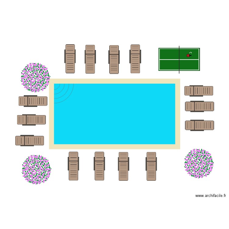 plan jardin. Plan de 0 pièce et 0 m2