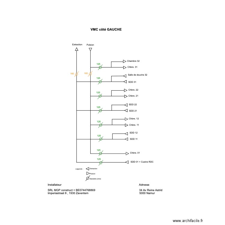 VMC RA côté gauche ok. Plan de 0 pièce et 0 m2