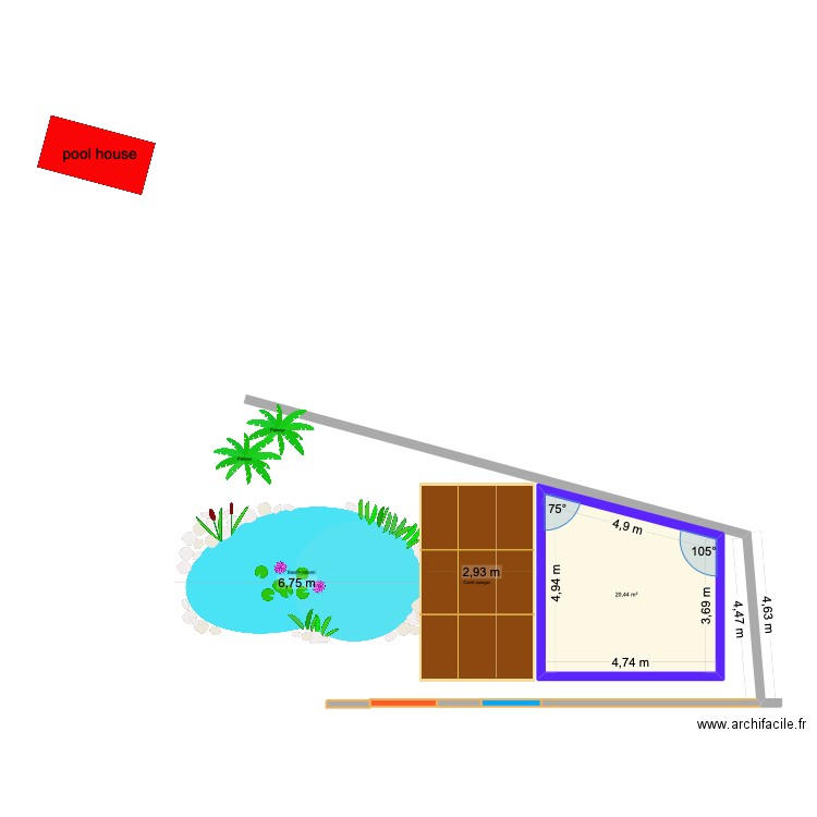 test2. Plan de 1 pièce et 20 m2