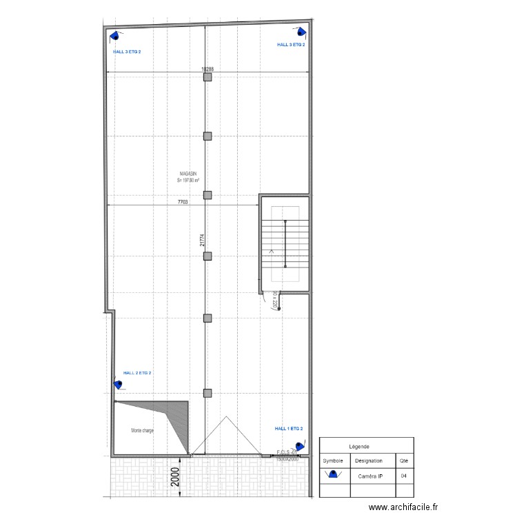 Plan contrôle d'accès M. FOTSO. Plan de 0 pièce et 0 m2