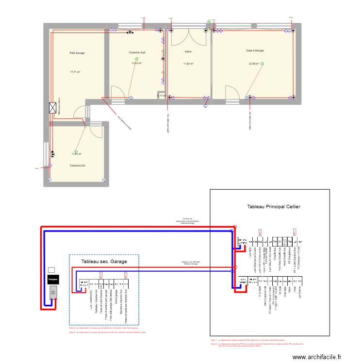 Maison Clo v2. Plan de 6 pièces et 78 m2