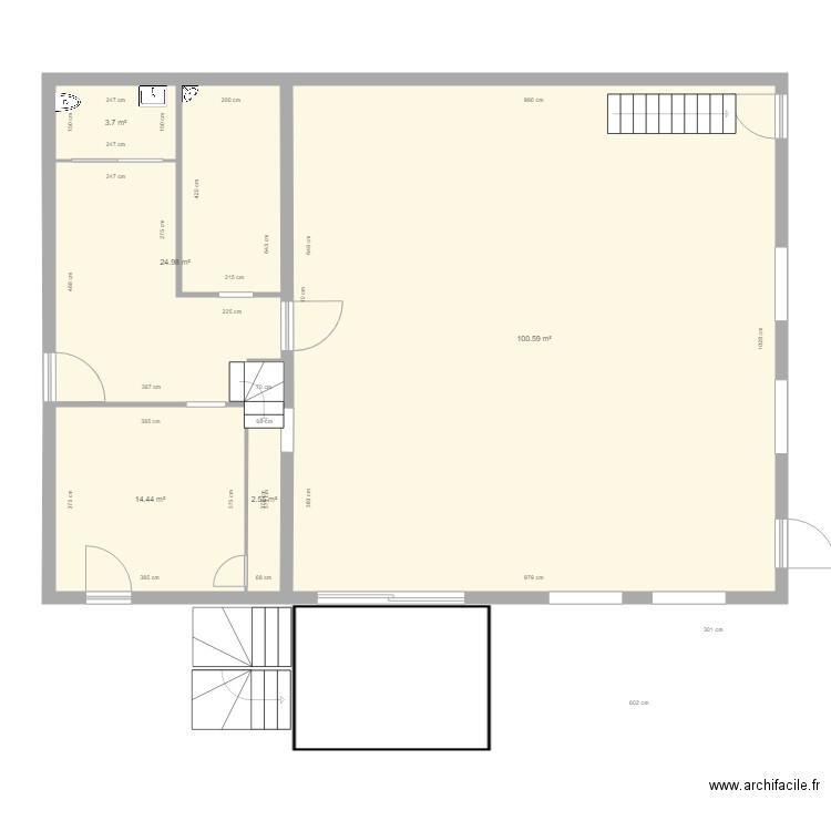 Sophie rdc côtes. Plan de 5 pièces et 146 m2