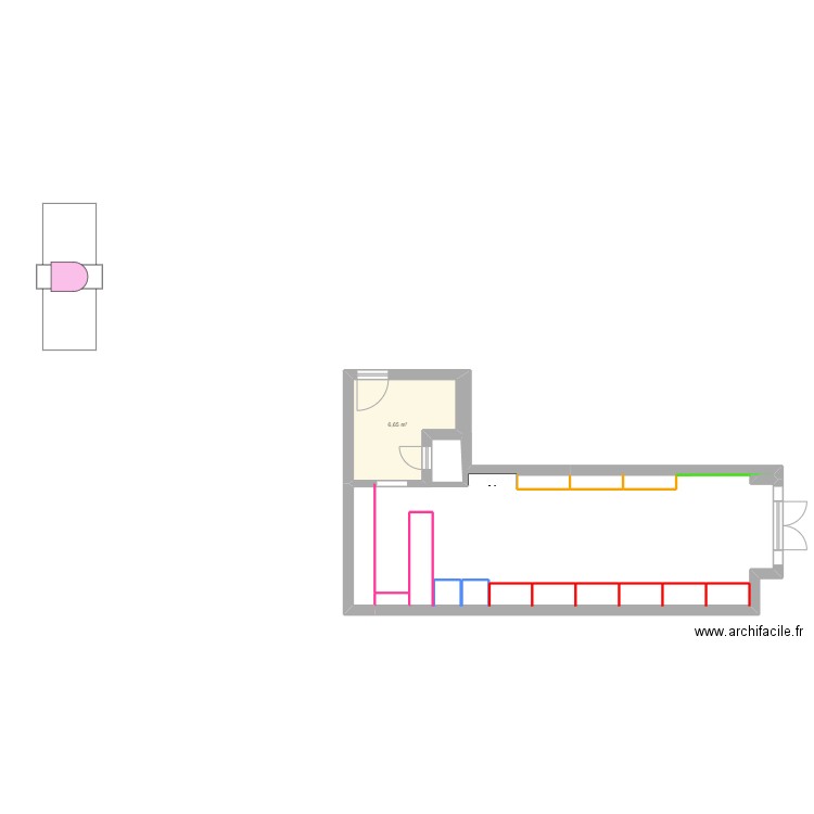 PLAN Final. Plan de 1 pièce et 7 m2