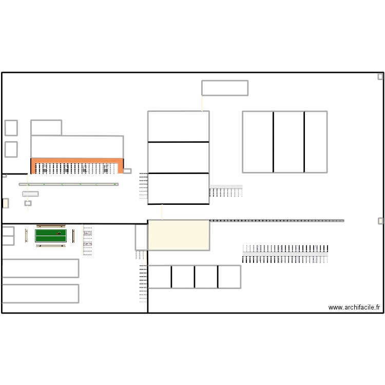 plan de situation projet sucrerie Andemaka. Plan de 30 pièces et 9161 m2