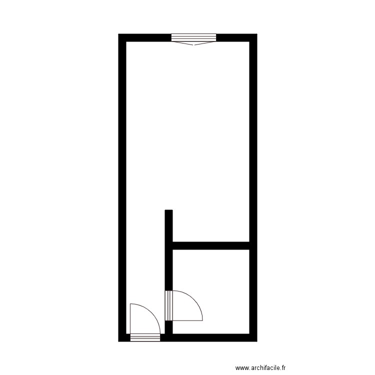 sci roat 25 veel . Plan de 2 pièces et 25 m2