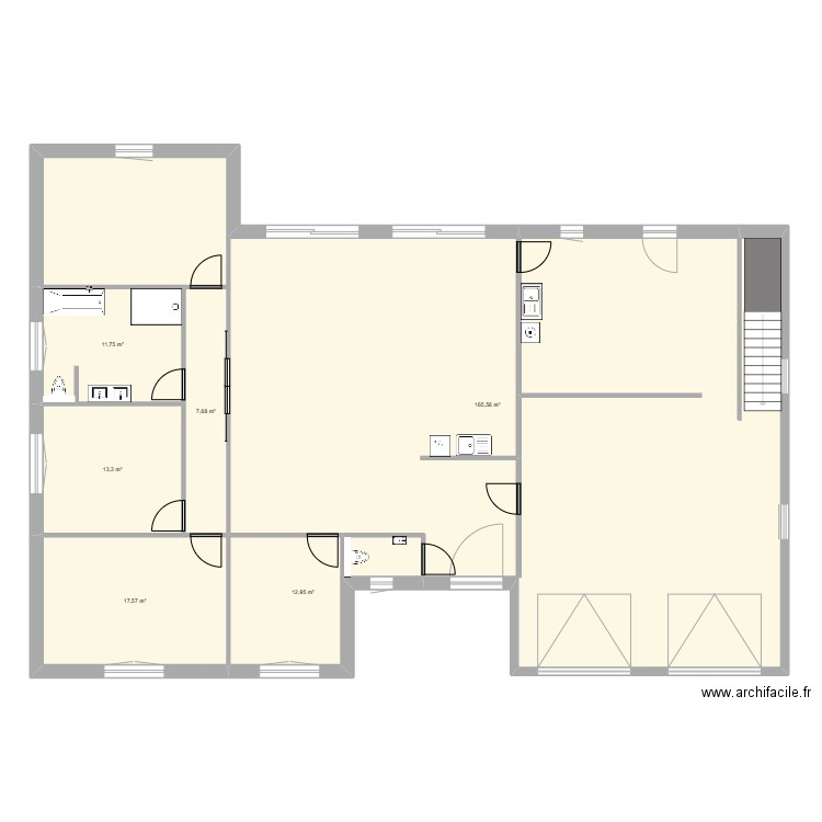 PLAN MAISON intérieur 03/11. Plan de 6 pièces et 229 m2