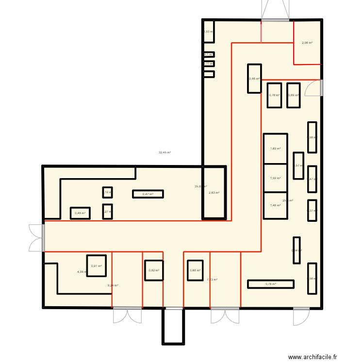 Gwendal2PMIA. Plan de 31 pièces et 151 m2