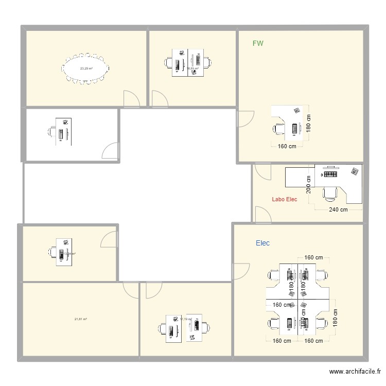 La Seyne . Plan de 8 pièces et 194 m2