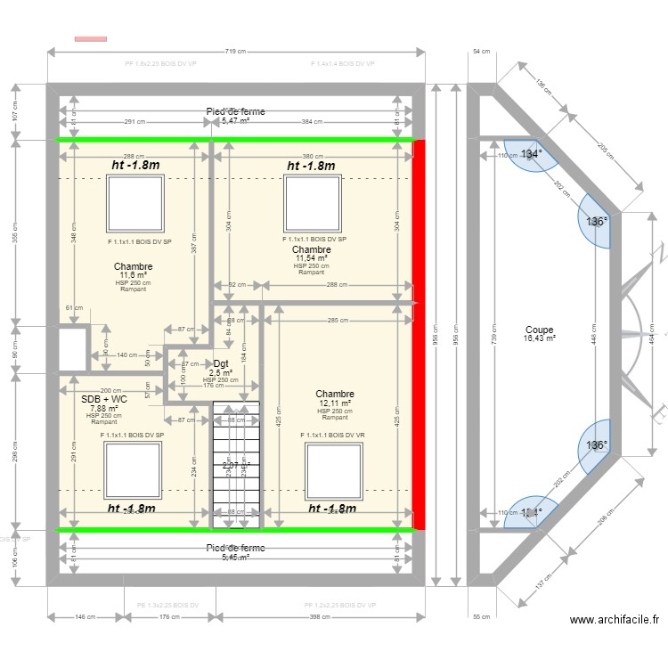 ML24013512 . Plan de 19 pièces et 198 m2