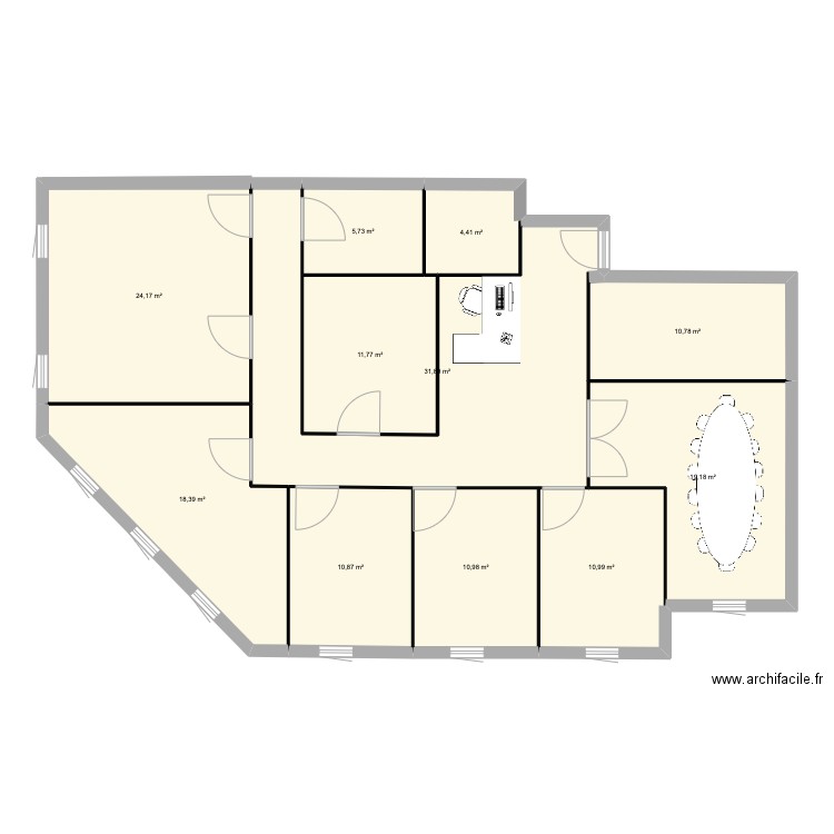 innoveda amenagement. Plan de 11 pièces et 159 m2