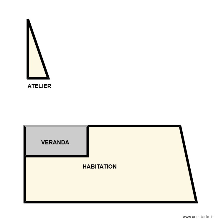 HERVE. Plan de 3 pièces et 34 m2