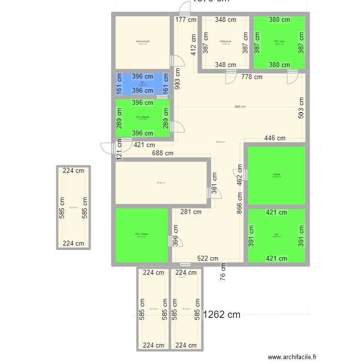 Boulouparis. Plan de 31 pièces et 462 m2