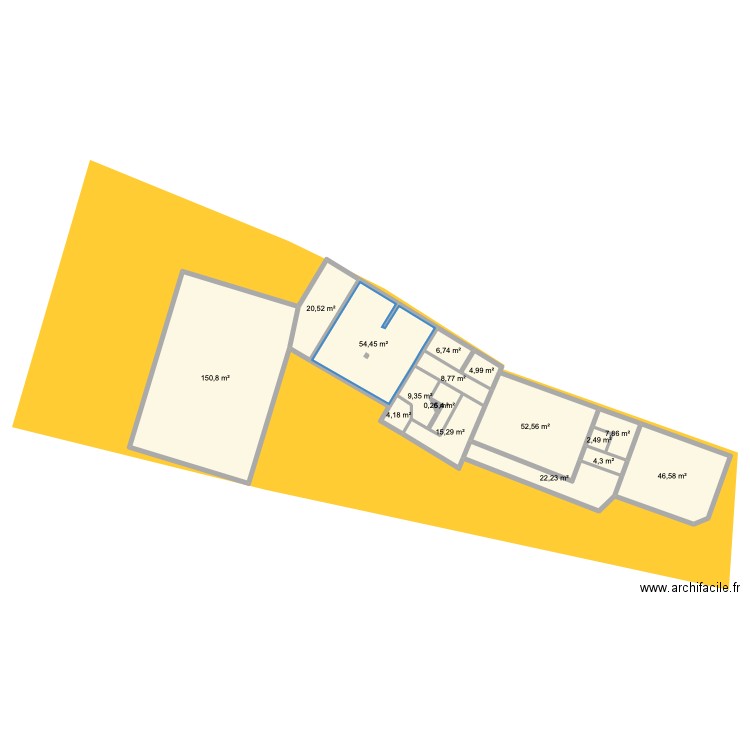 La Fleur. Plan de 17 pièces et 417 m2