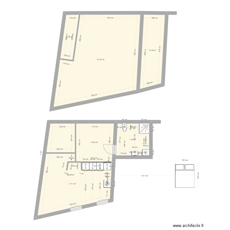 appart restant Vtest 2. Plan de 6 pièces et 102 m2