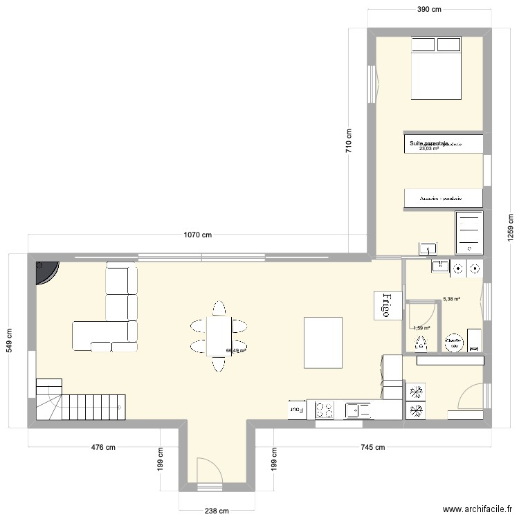 Maison 2. Plan de 4 pièces et 96 m2